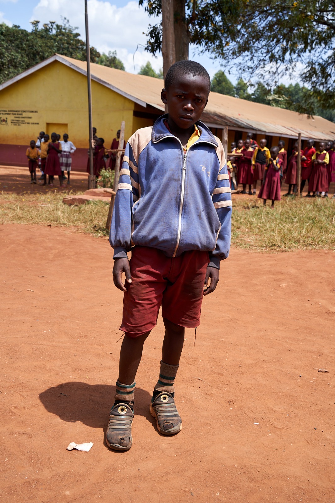 Before: a learner without a proper school uniform