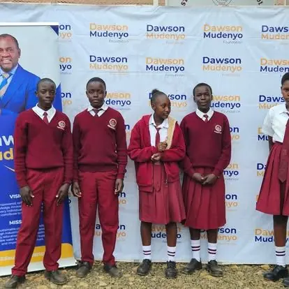 Scholarship students at a program day