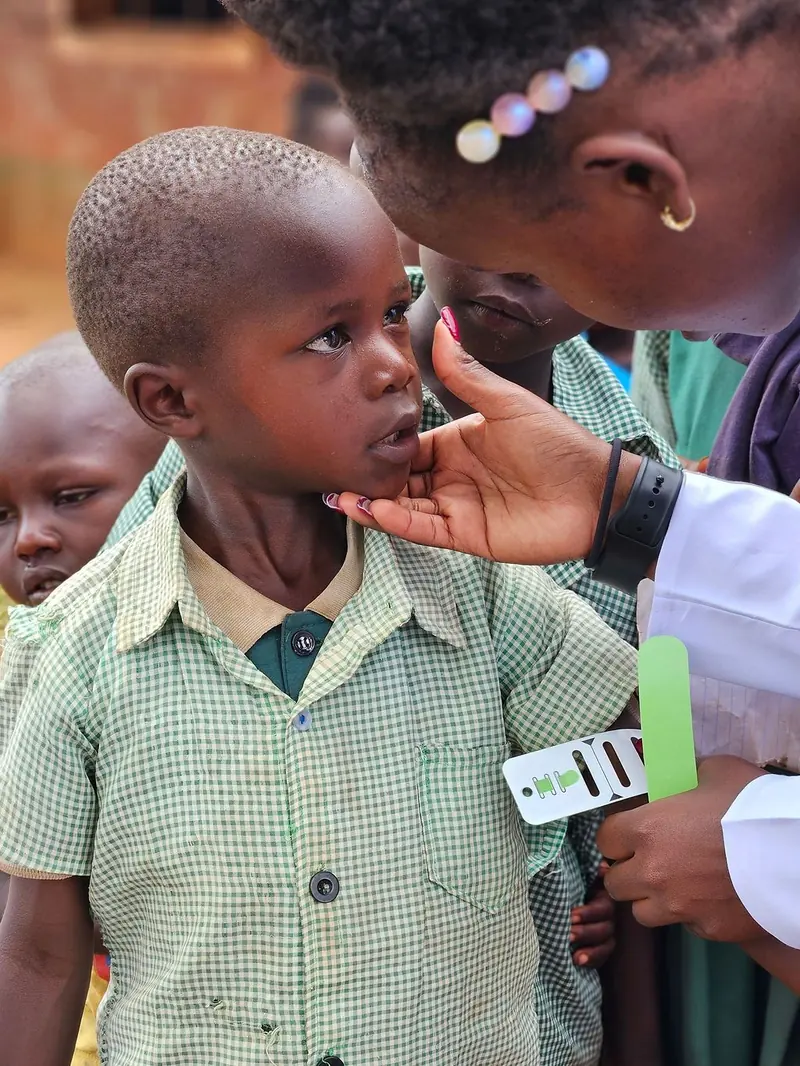 A one-on-one health check during the outreach day