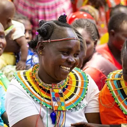 A community member at a Lishe Kwa Mtoto outreach day